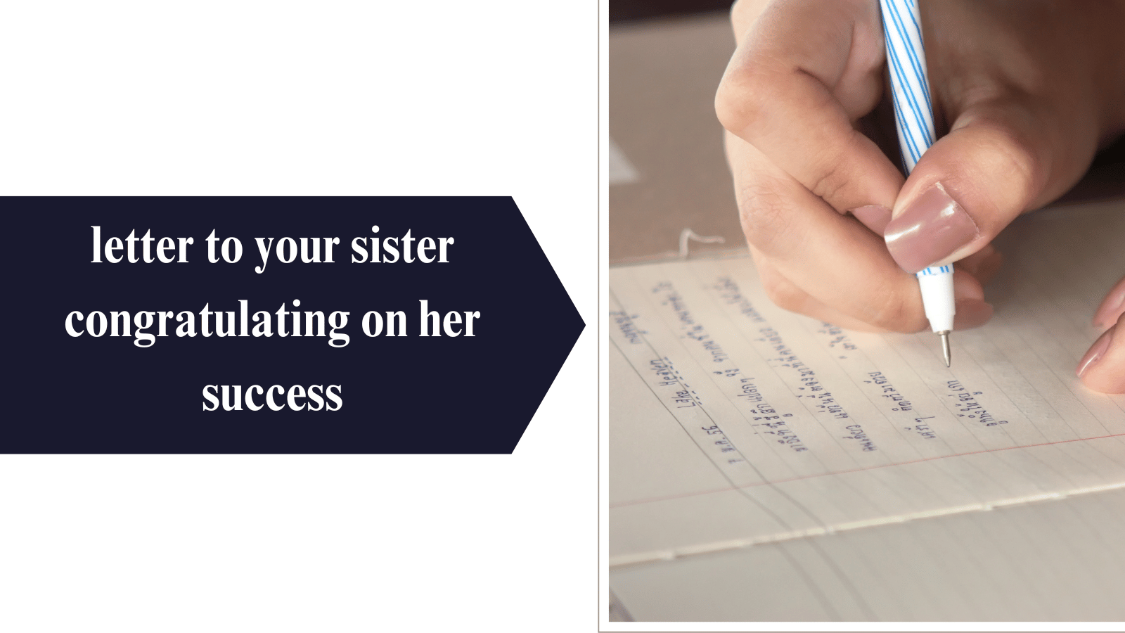 letter to your sister congratulating on her success