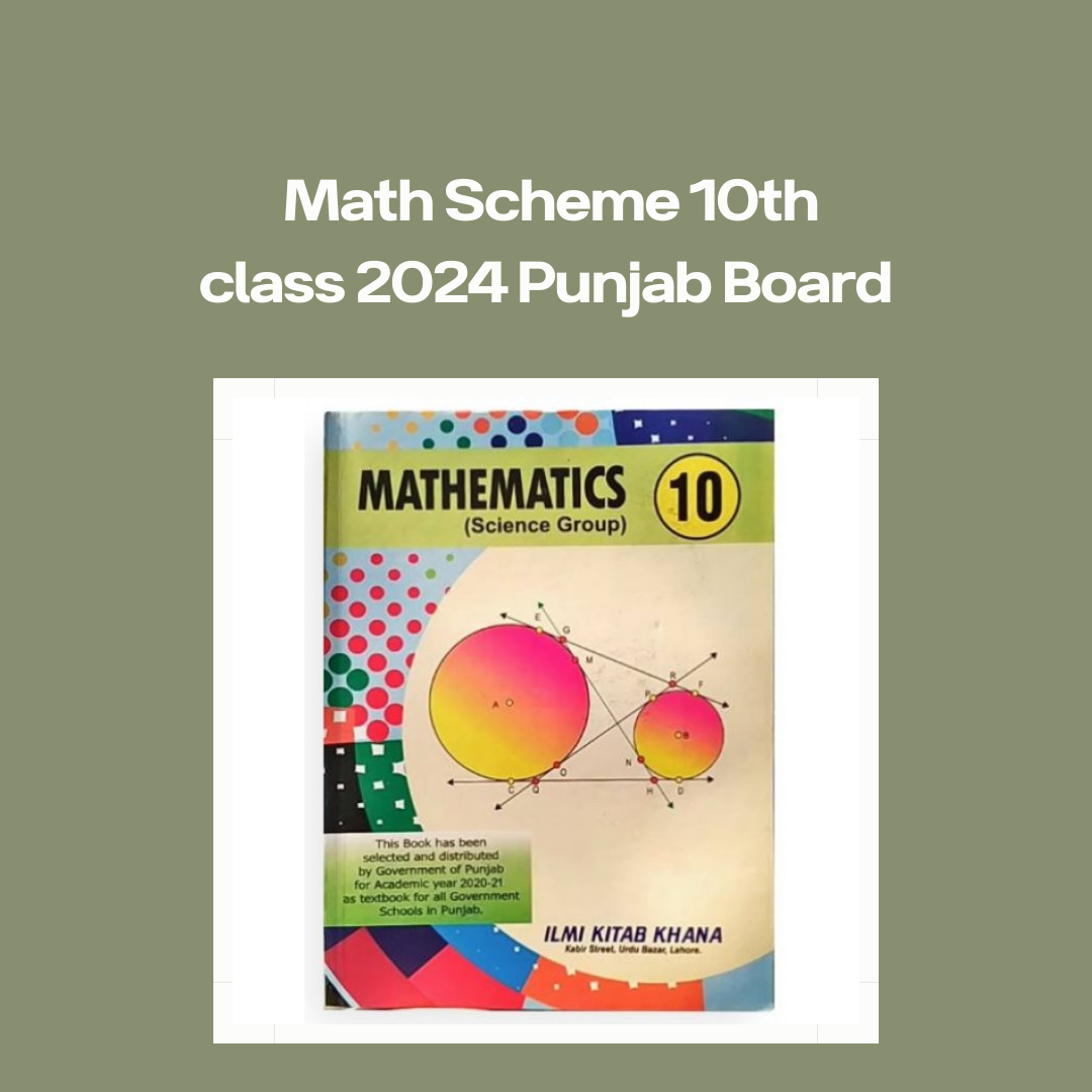 Math Scheme 10th class 2024 Punjab Board