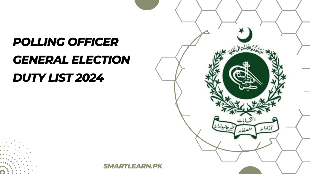 Polling Officer General Election Duty List 2024