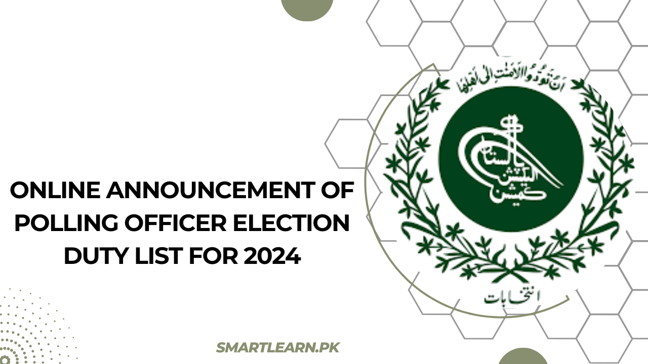 Online Announcement of Polling Officer Election Duty List for 2024