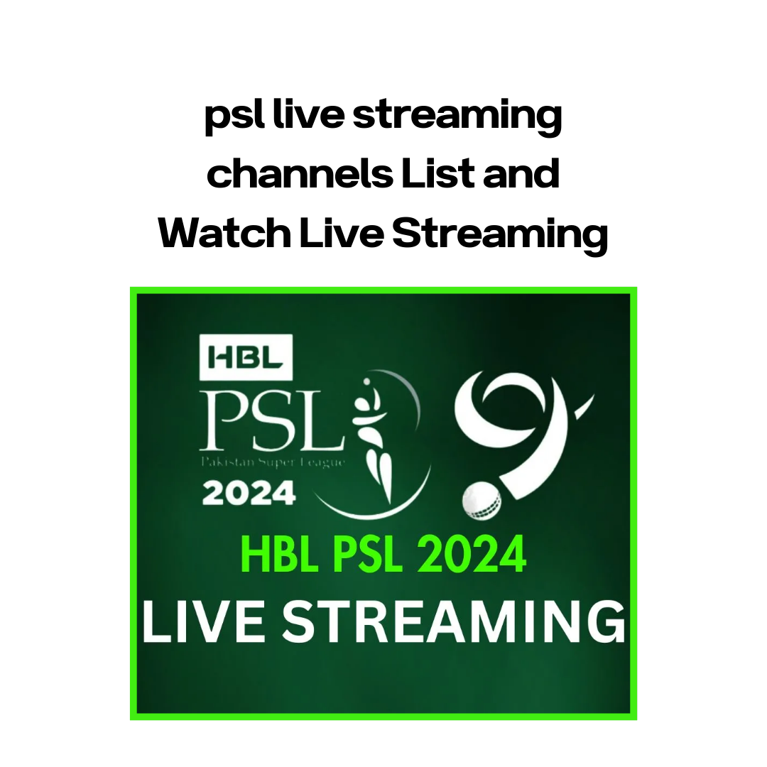 psl live streaming channels List and Watch Live Streaming