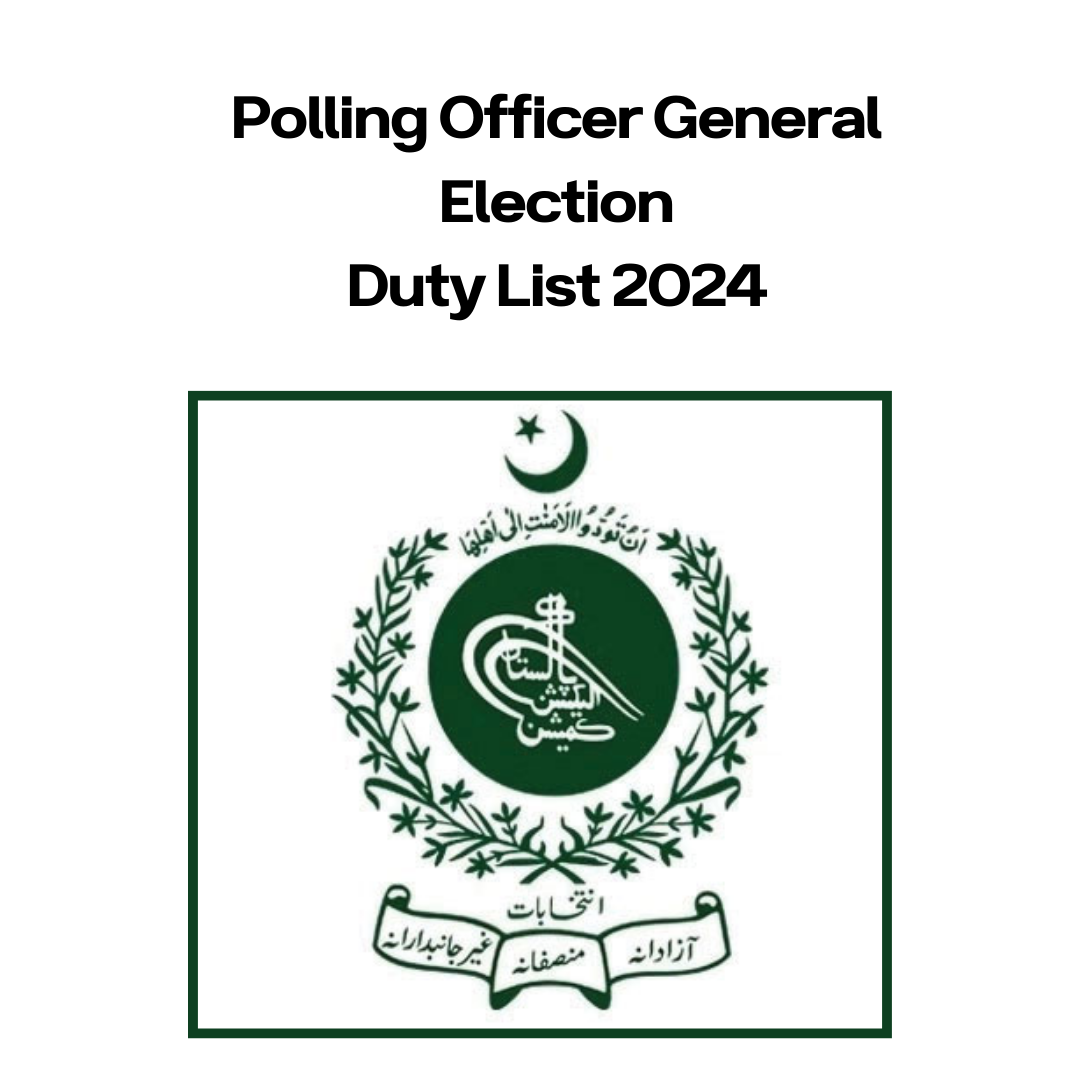 Polling Officer General Election Duty List 2024